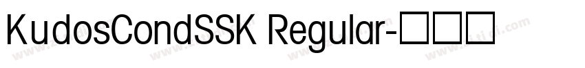 KudosCondSSK Regular字体转换